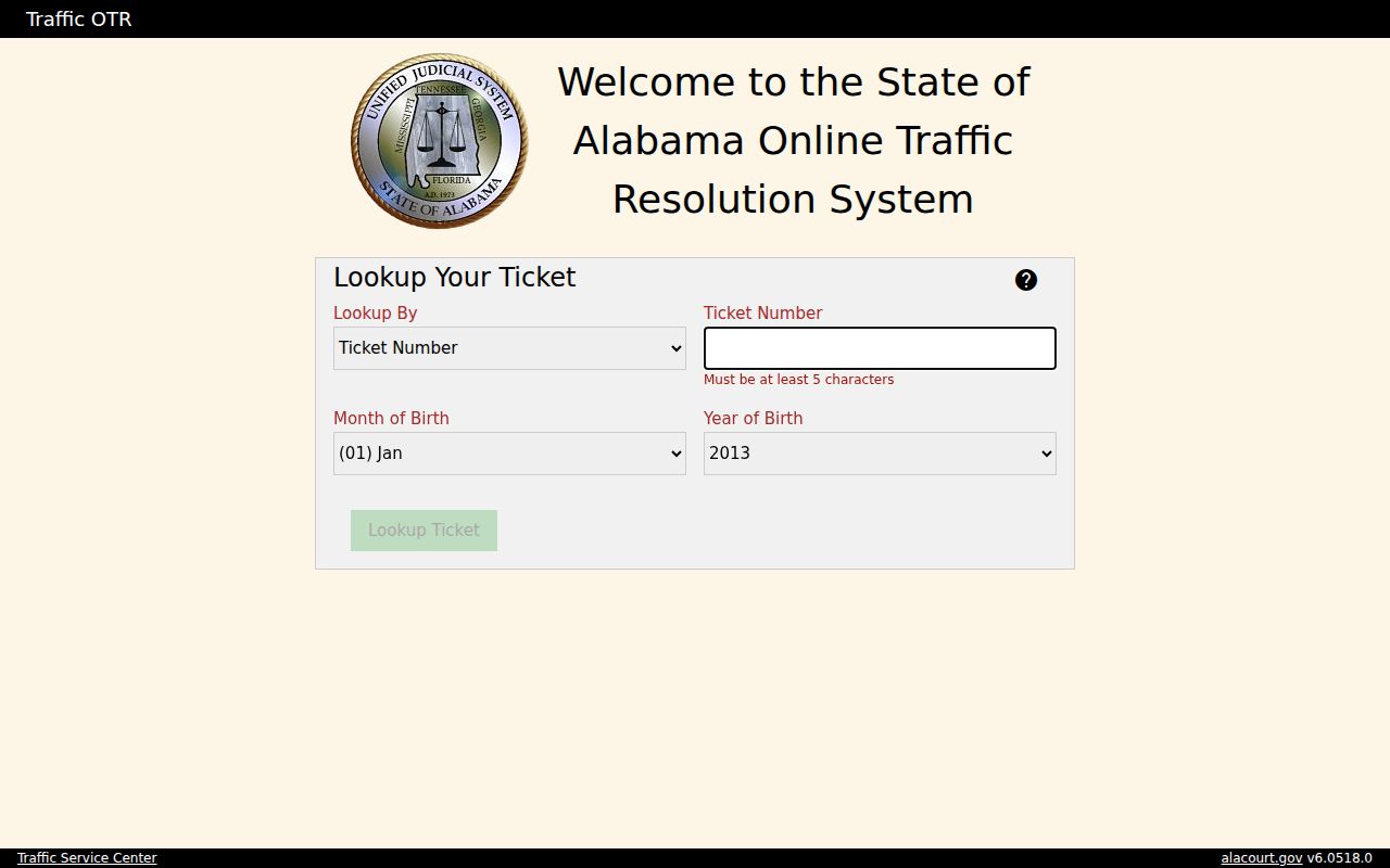 Russell County court dockets Online Traffic Resolution service