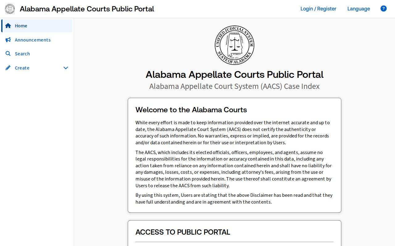 Russell County court records Alabama appellate public portal