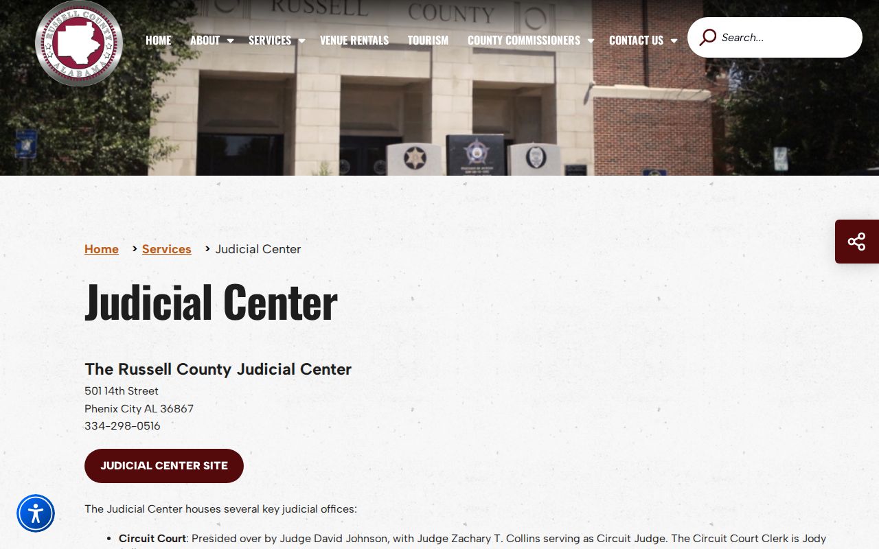 Russell County court records Judicial Center information