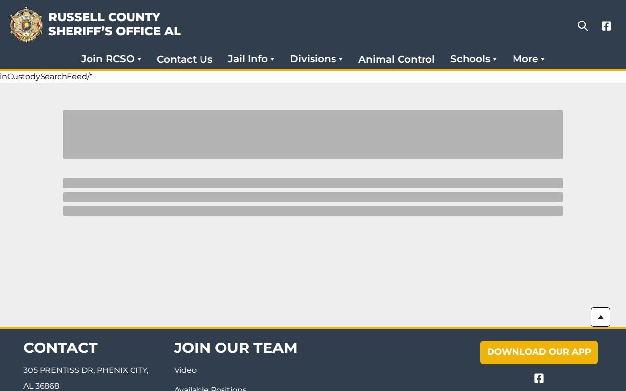 Russell County inmate records in-custody feed